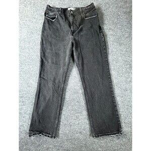 GAP Womens Size 8 Long 8L Classic Fit  Jeans Black 5-Pocket Dark Wash